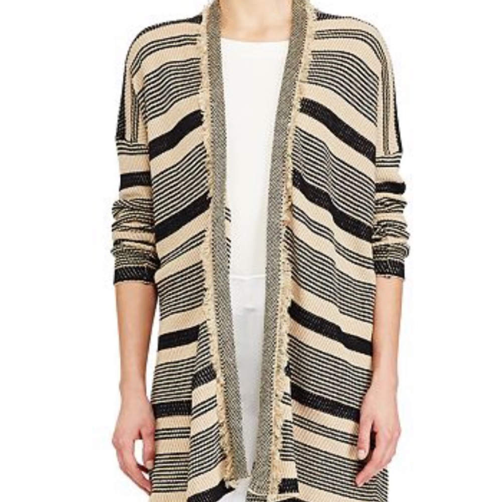 Lauren RALPH LAUREN Open Front Stripe Cardigan
